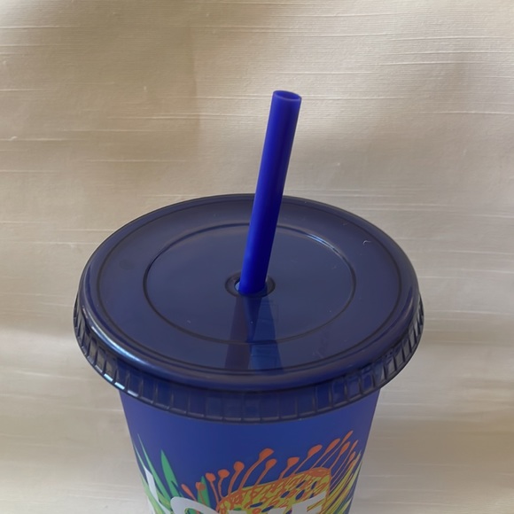 Starbucks Hawaii Love Aloha reusable cold cup blue with straw & lid - Picture 3 of 7